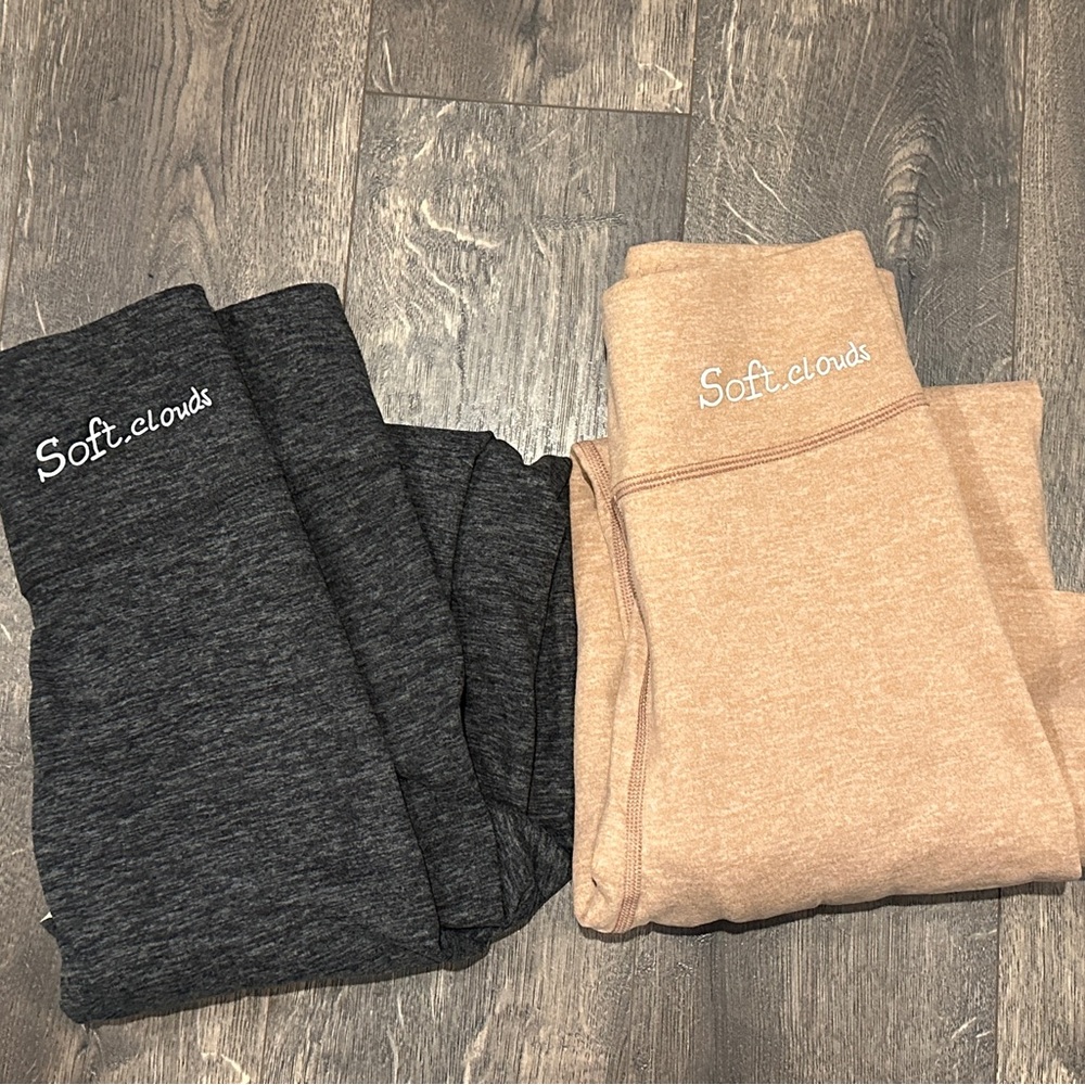 Light Grey and Light Tan bundled SOFT women’s Leggings